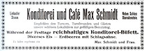 1912 Kaffee Schmidt Anzeige
