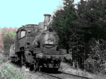 Zug der Oberrabensteinbahn im Rabensteiner Wald