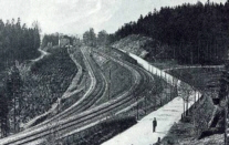 Vereinigung von Oberrabenteinbahn und Industriebahn am Gussgrund